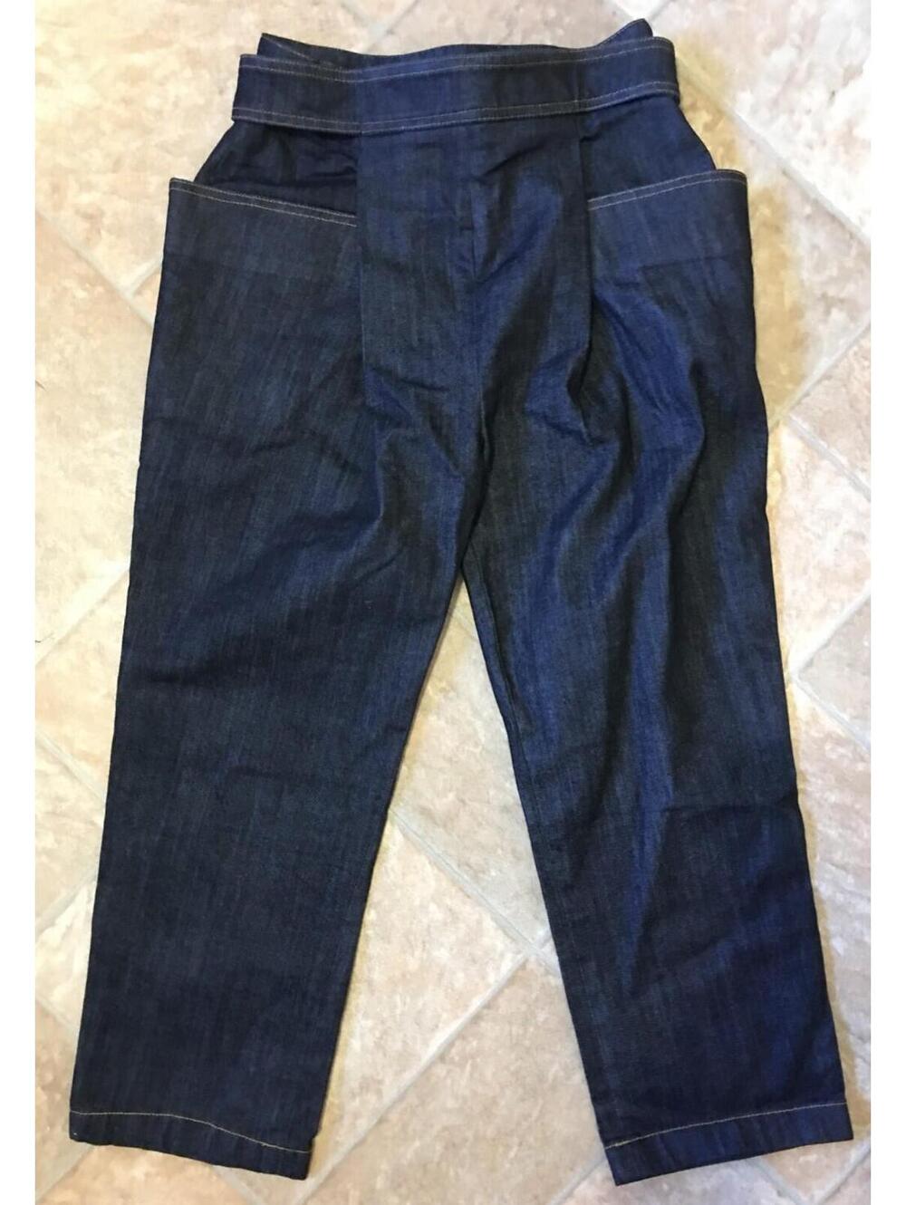 JW Anderson Women's Blue Jeans Capri Pants Snap Waistband sz 2